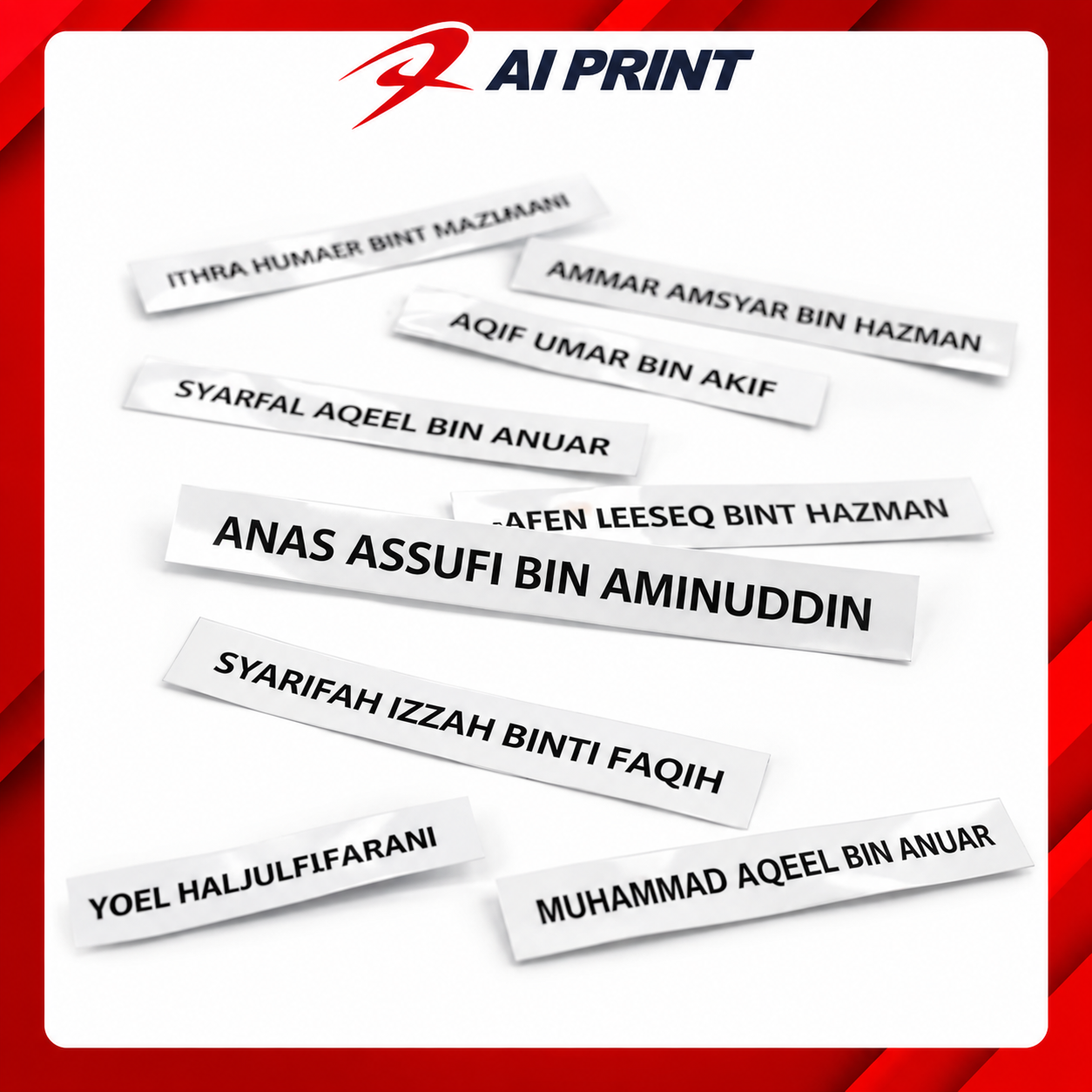 STICKER NAMA PELAJAR