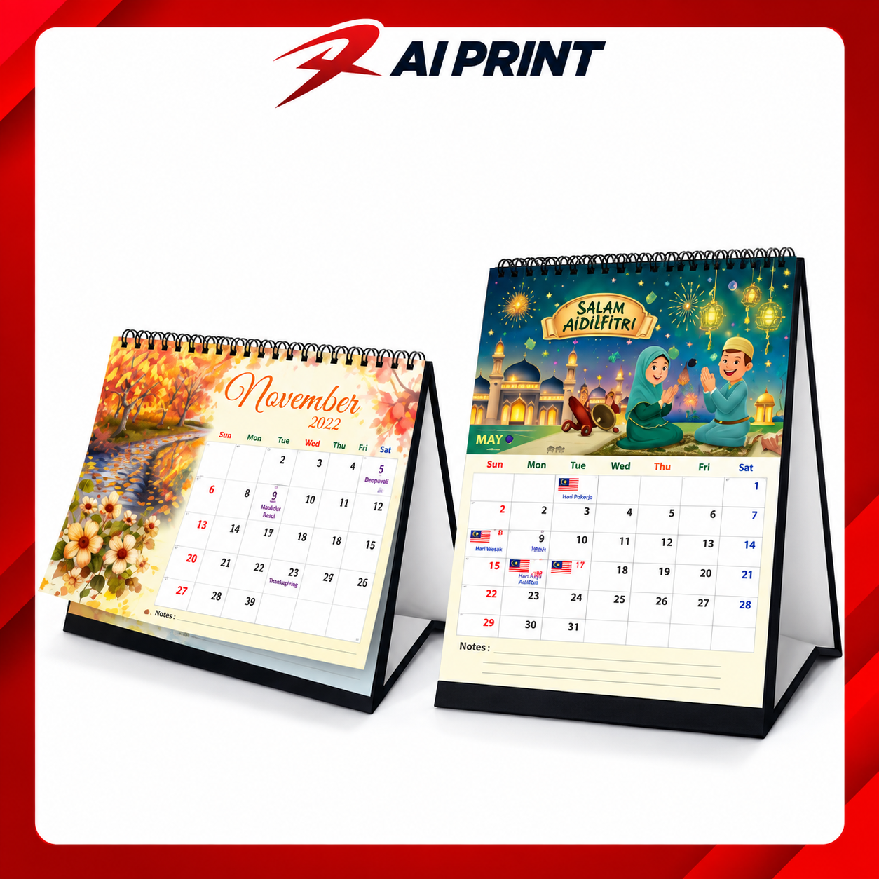 DESK CALENDAR (HARD STAND)